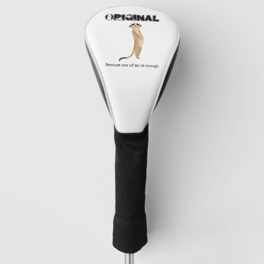 Origineel genoeg golfheadcover (Voorkant)