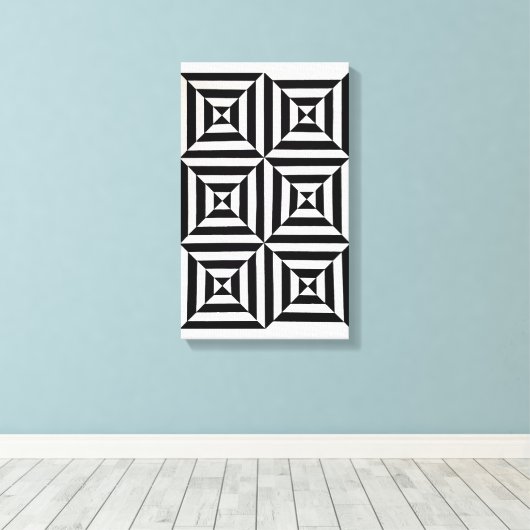 Origineel geometrisch ontwerp van Dominic Joyce Canvas Afdruk (Insitu (Houten vloer))