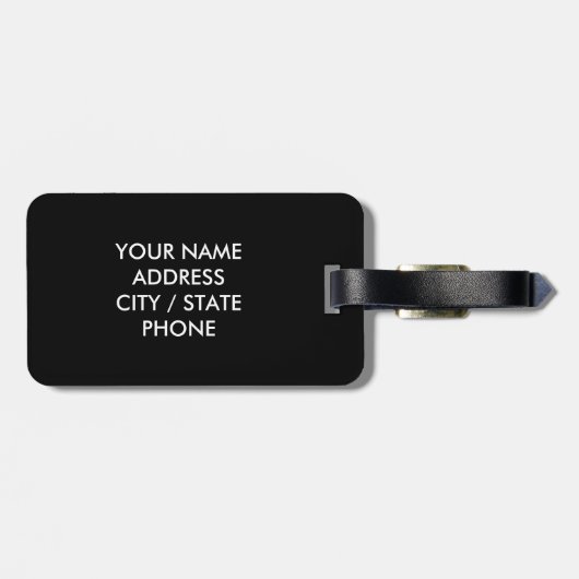 Origineel Gepersonaliseerd Roze KALK EN REIZEN OP Bagagelabel (Achterkant horizontaal)