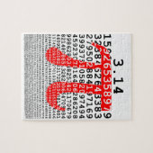 Origineel getal pi dag wiskundig symbool legpuzzel (Horizontaal)
