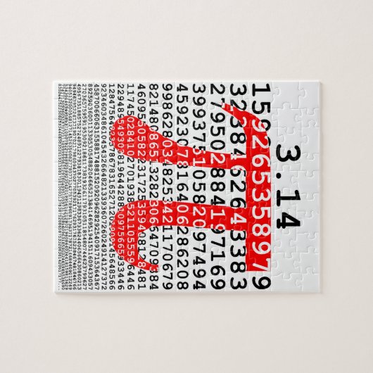 Origineel getal pi dag wiskundig symbool legpuzzel (Horizontaal)