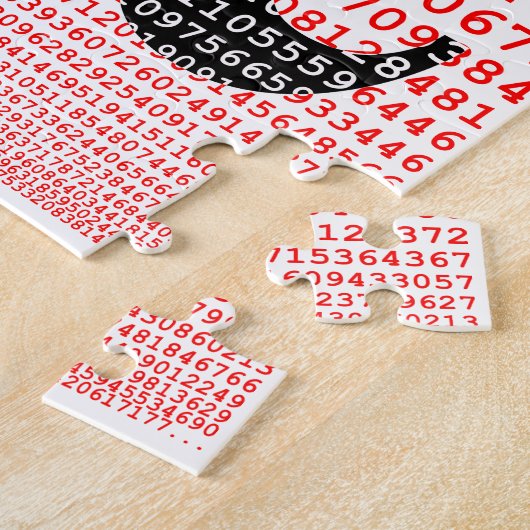 Origineel getal pi dag wiskundig symbool legpuzzel (Zijkant)