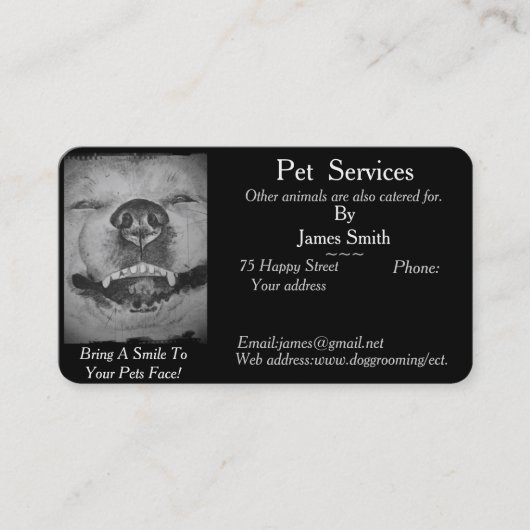 origineel glimlachend afbeelding voor gezelschapsd visitekaartje (Voorkant)