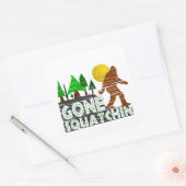 Origineel Gone Squatchin Design Vierkante Sticker (Envelop)
