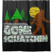 Origineel Gone Squatchin Shower Curtain Douchegordijn (Voorkant)