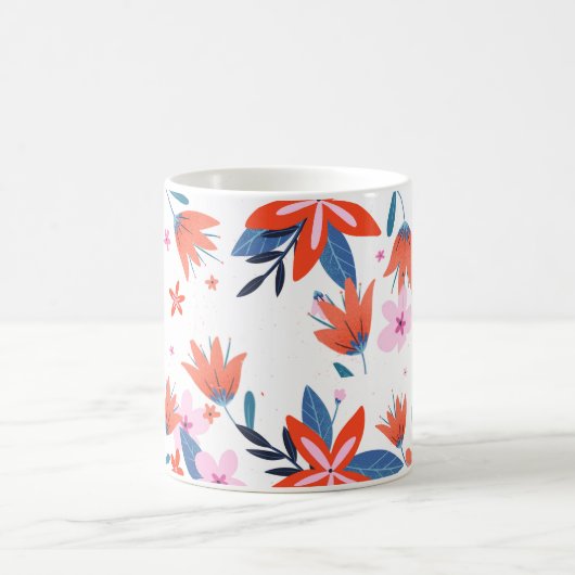 Origineel grafisch ontwerp gedurfde bloemen koffiemok (Center)