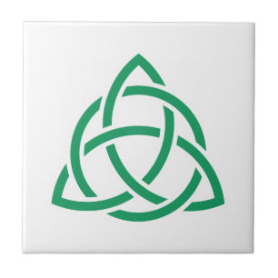 Origineel groen Keltisch Triquetra Knot pictogram Tegeltje
