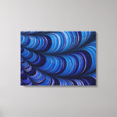~ Origineel Helder Blauw 3D Fractal Ontwerp ~ Canvas Afdruk (Voorkant)