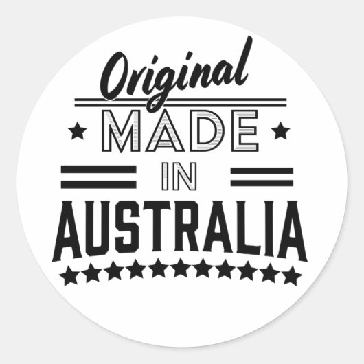 Origineel in Australië Ronde Sticker (Voorkant)