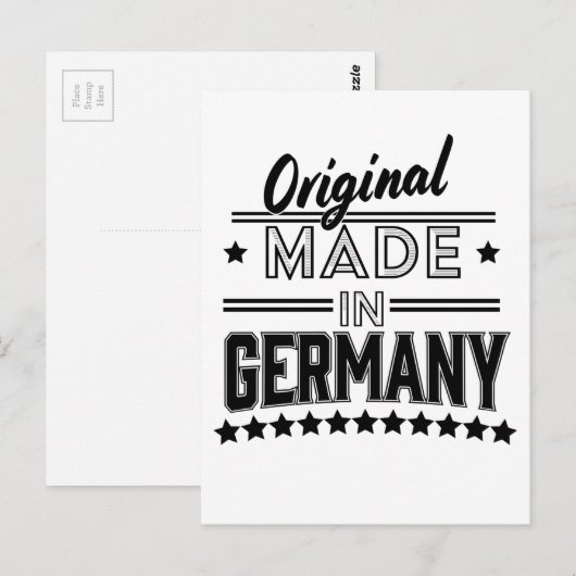 Origineel in Duitsland Briefkaart (Voorkant / Achterkant)