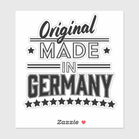 Origineel in Duitsland Sticker (Vel)