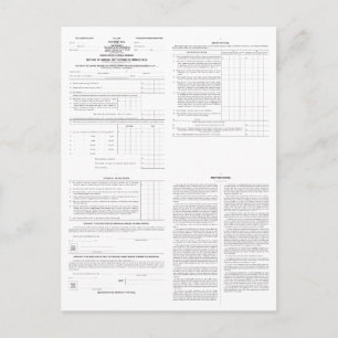 Origineel inkomstenbelastingformulier 1040 van 191 briefkaart