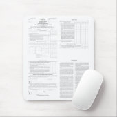 Origineel inkomstenbelastingformulier 1040 van 191 muismat (Met muis)