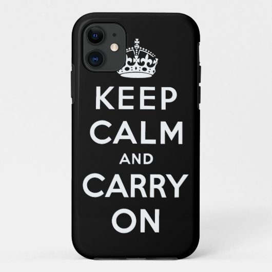 Origineel keep calm and carry on Case-Mate iPhone case (Achterkant)