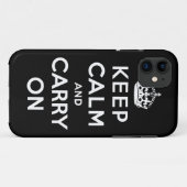 Origineel keep calm and carry on Case-Mate iPhone case (Achterkant (horizontaal))