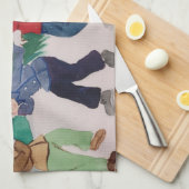 Origineel kerstkunstschildpad theedoek (Quarter Fold)