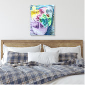 Origineel kleurrijk surrealistisch afbeelding canvas afdruk (Insitu (Slaapkamer))