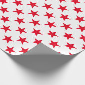 Origineel kleurstijlwit rood Star-patroon Cadeaupapier (Hoek)