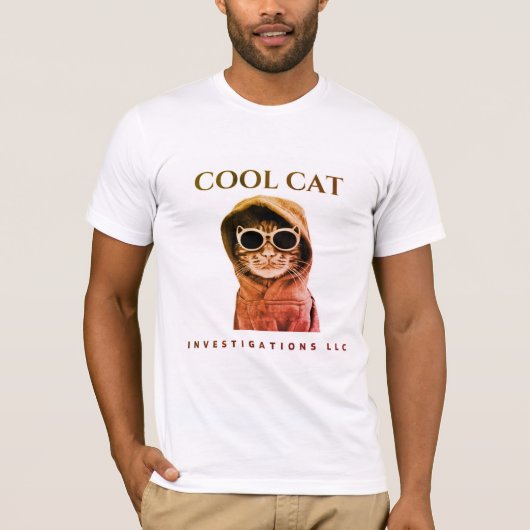 Origineel kool kat logo - bevlekte zonnebank t-shirt (Voorkant)