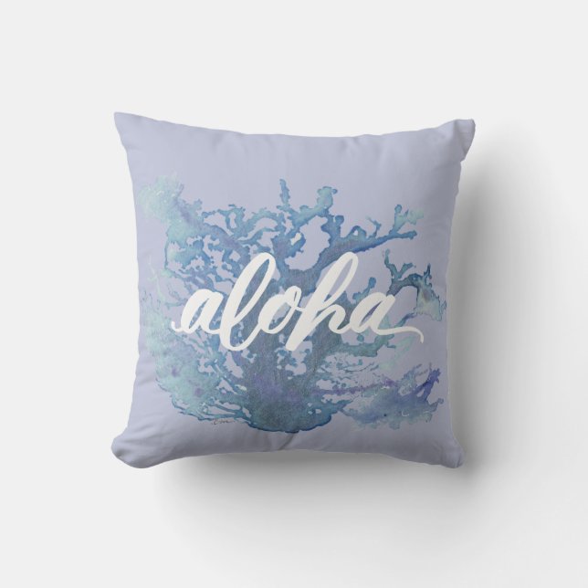 Origineel koraal Sierkussen van 16 x 16 inch (Voorkant)