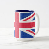 Origineel kruisstiekmodel Uniefactrice Tweekleurige Koffiemok (Voorkant rechts)