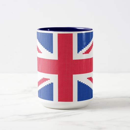 Origineel kruisstiekmodel Uniefactrice Tweekleurige Koffiemok (Center)