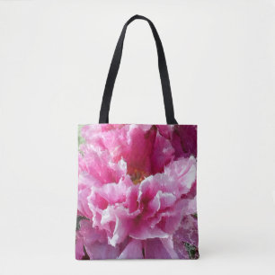 *~* Origineel Kunst Roze Pioen Bloemschildering AR Tote Bag