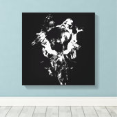 Origineel kunstwerk #3 Zwart en wit Canvas Afdruk (Insitu (Houten vloer))