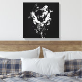 Origineel kunstwerk #3 Zwart en wit Canvas Afdruk (Insitu (Slaapkamer))