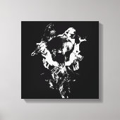 Origineel kunstwerk #3 Zwart en wit Canvas Afdruk (Voorkant)