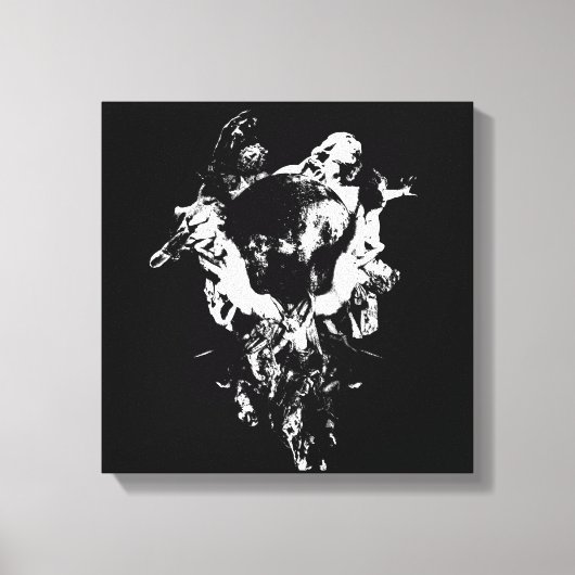 Origineel kunstwerk #3 Zwart en wit Canvas Afdruk (Voorkant)