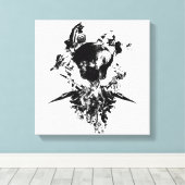 Origineel kunstwerk #3 Zwart en wit Canvas Afdruk (Insitu (Houten vloer))