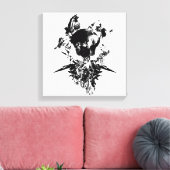 Origineel kunstwerk #3 Zwart en wit Canvas Afdruk (Insitu (Woonkamer))