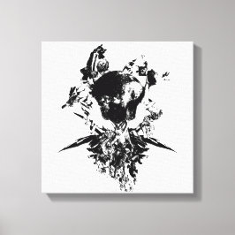 Origineel kunstwerk #3 Zwart en wit Canvas Afdruk