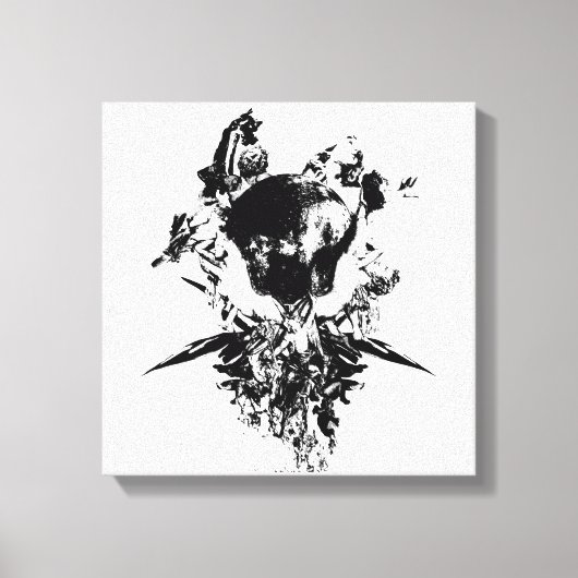 Origineel kunstwerk #3 Zwart en wit Canvas Afdruk (Voorkant)