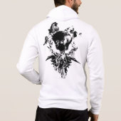 Origineel kunstwerk #3 Zwart en wit Hoodie (Achterkant)