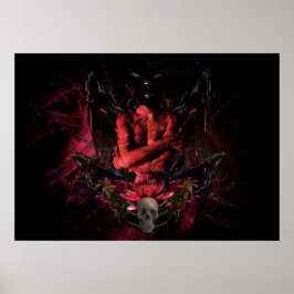 Origineel kunstwerk #4 "duivel" poster