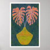 Origineel kunstwerk monstera blad poster (Voorkant)