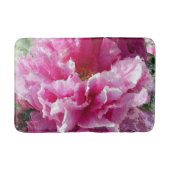 *~* Origineel kunstwerk Roze Pioen Bloemschilderij Badmat (Voorkant)