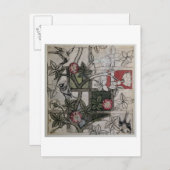 Origineel kunstwerk voor het ontwerp van het behan briefkaart (Voorkant / Achterkant)