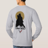 Origineel Lone Wolf T-shirt in grijs en rood (Achterkant)