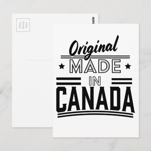 Origineel Made in Canada-logo Briefkaart (Voorkant / Achterkant)