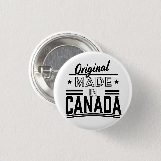 Origineel Made in Canada-logo Ronde Button 3,2 Cm (Voorkant /achterkant)