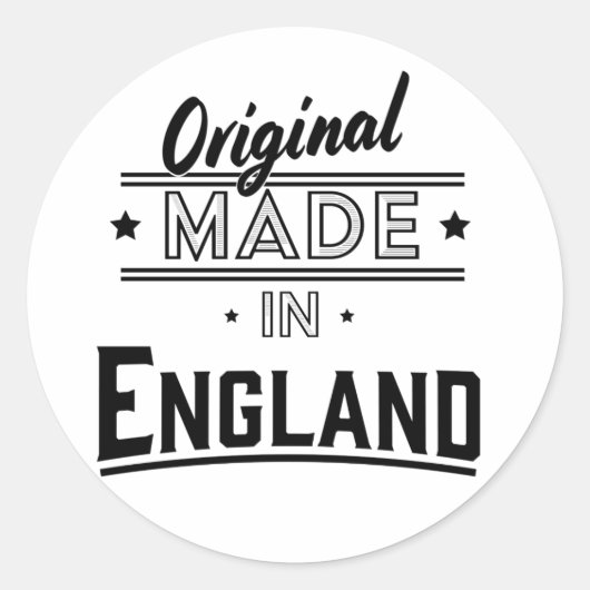 Origineel Made in England Ronde Sticker (Voorkant)