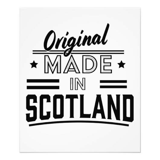 Origineel Made in Scotland retro logo Foto Afdruk (Voorkant)