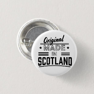 Origineel Made in Scotland retro logo Ronde Button 3,2 Cm