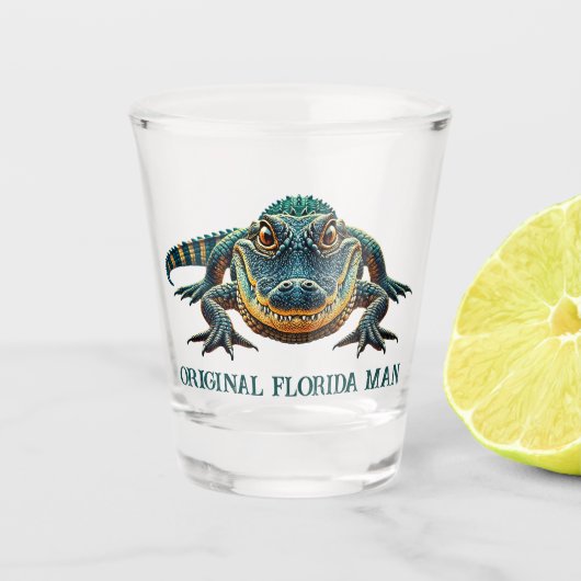 Origineel Man met Alligator Shot Glas (Voorkant)