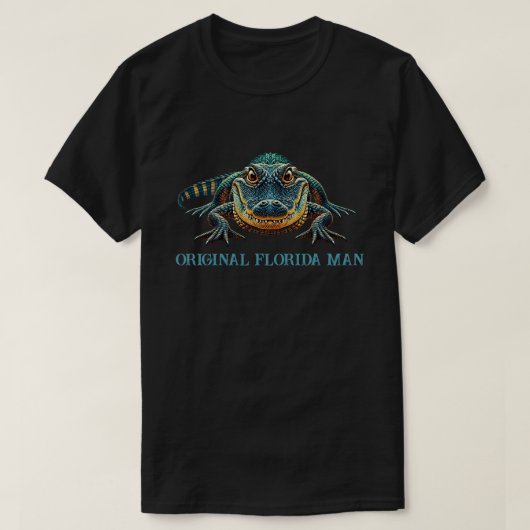 Origineel Man met Alligator T-shirt (Design voorkant)