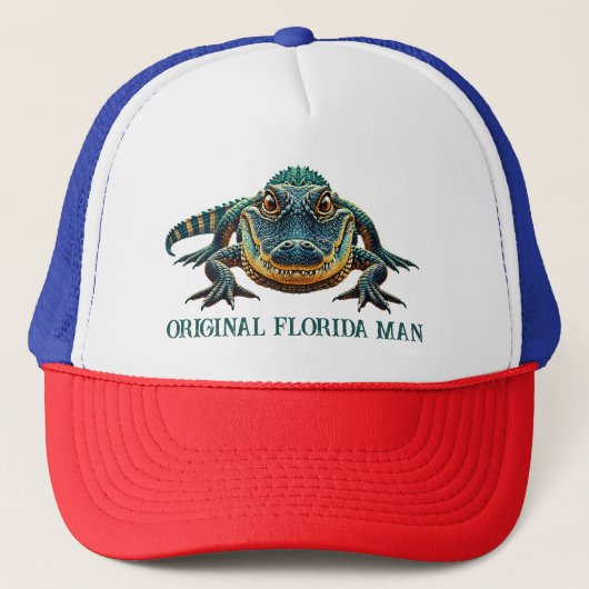 Origineel Man met Alligator Trucker Pet (Voorkant)