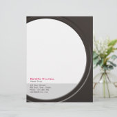 Origineel Modern Metallic elke Tekst en Kleur Briefhoofd Ontwerp (Staand voorkant)